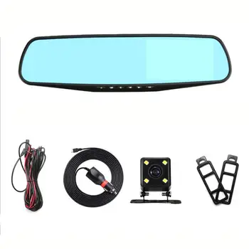 

Driving Recorder Dual Lens Hd 4.3 Inch Anti Blue Mirror Rear View Vision 2248 Hd Video Recorder