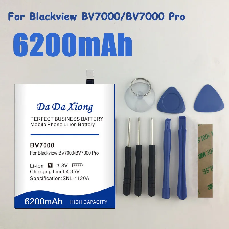 Аккумулятор DaDaXiong V575868P BV7000 6200 мАч для Blackview Pro сменные батареи телефона быстрая