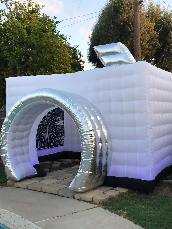 LED strips bottom New Style Camera Shape Inflatable Photo Booth Inflatable Tent Wedding Booth Inside with LED lights for Wedding Advertising Party - Цвет: LED strips bottom