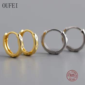 

OUFEI Hoop Earrings For Women18K Gold Delicate Simple Earrings Fashion Jewelry 100%925 Sterling Silver Earrings