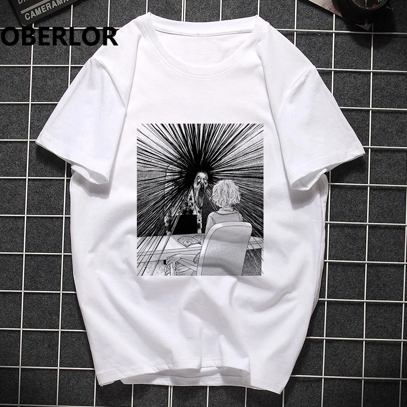 Мужская одежда Junji Ito Покемон печать мужская Футболка Harajuku короткий рукав Эстетическая одежда Camisetas Hombre