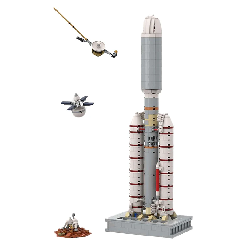 US $55.40 MOC Space Series Rocket For Titan IIIE Centaurus Building Blocks Kit Spacecraft Base DIY Idea Toys For Children Birthday Gifts