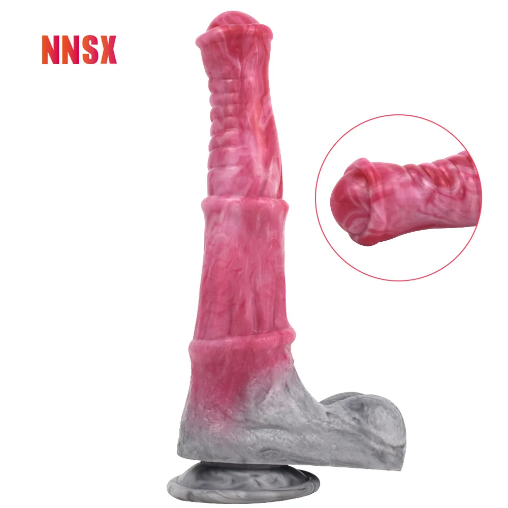 

NNSX Realistic Animal Silicone Dildo Gory Irregular Suction Cup Masturbation Vagina Tools Dildosex Toy 18 Adult Toy For ManWoman