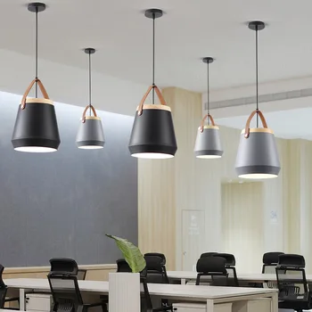 

Modern Wrought Iron LED Pendant Light American Style Dining Room Bedside Kitchen Hanging Lamp Nordic Interior Lighting Fixture