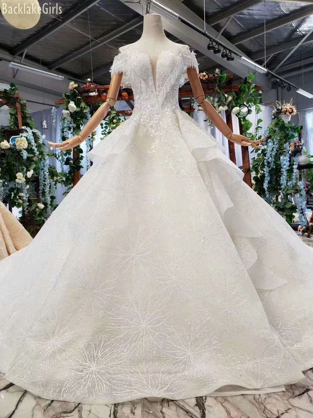 BacklakeGirls vestidos novias boda Сексуальная шея возлюбленной свадебное платье с открытыми плечами для халат атласный de mariee princesse