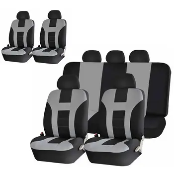 

9PCS/Set Universal Car Seat Covers Mesh Sponge Interior Accessories Full Cover Set For Car/Truck/Van