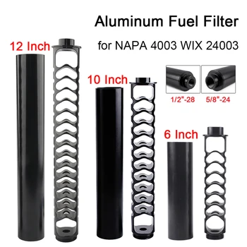 

Aluminum Car Oil Fuel Filter Solvent Trap 10 12 Inch Titanium 1/2-28 5/8-24 Single Core for 22lr AK SKS Cars NAPA 4003 WIX 24003