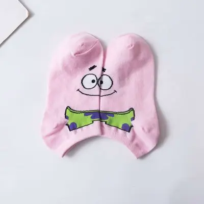 Губчатые носки Bob, женские короткие носки, длинные баскетбольные Носки, Мультяшные персонажи, квадратные штаны, Патрик, носки с дизайном «звёзды», хлопок, унисекс, для мужчин