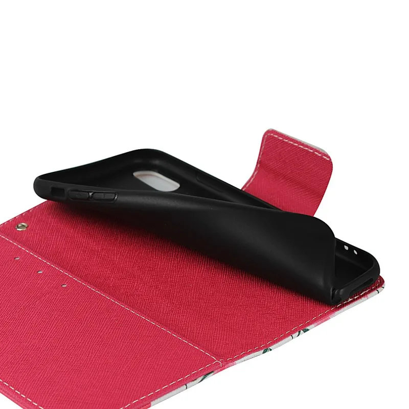 С модным цветочным рисунком; Прочные телефонные чехлы для iPhone X Case-кошелек из ПУ/кожи с откидной крышкой для iPhone XS крышка с барсетка на ремне