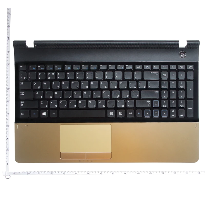 Клавиатура для ноутбука samsung NP300E5A NP305E5C NP300e5x NP305E5A 300E5A 300E5C 300E5Z RU с золотистым