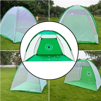 

Swing Garden Portable Backyard Grassland Training Aid With Hitting Mat Sports Foldable Club Indoor Outdoor Golf Practice Net