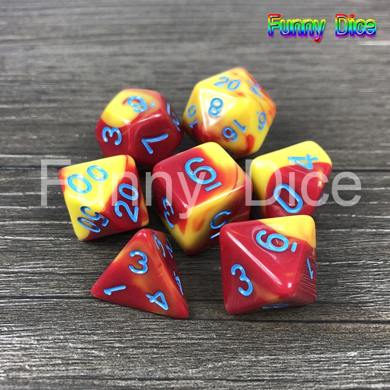 2 цвета s мульти сторонний Набор кубиков для D & RPG кемпинга путешествия детская