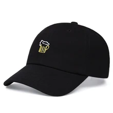

2020 new pure cotton baseball cap for women golf cap outdoor sun cap creative beer embroidery dad hat hat men