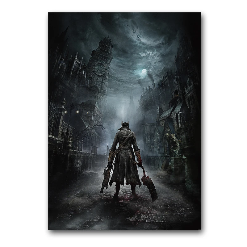 Постеры для старых охотников Bloodborne HD Настенная картина из шелка или холста