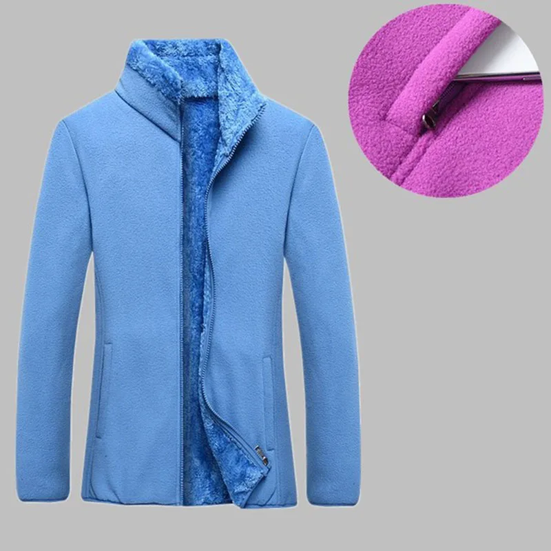 Coral Fleece Jacket for Women Autumn and Winter Plus Thick Warm Velor Thermal Coat Outerwear Camping Hiking Mountaineering