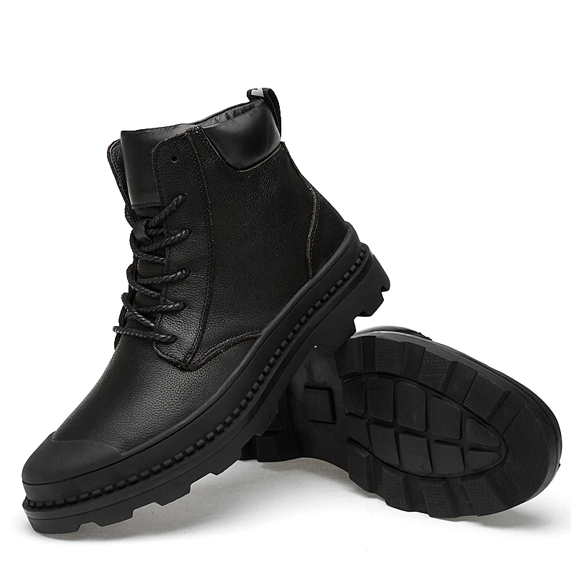 

New Arrival Fashion Suede Leather Men Snow Boots Autumn Winter Warm Plush Men boots Ankle Boots casual Martin boots Flat shoes