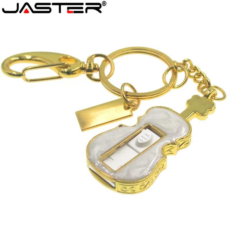 JASTER red withe color гитара с отделкой кристаллами модель usb2.0 4 ГБ 8 ГБ 16 ГБ 32 ГБ флеш-накопитель USB флеш-накопитель креативный Pendriv