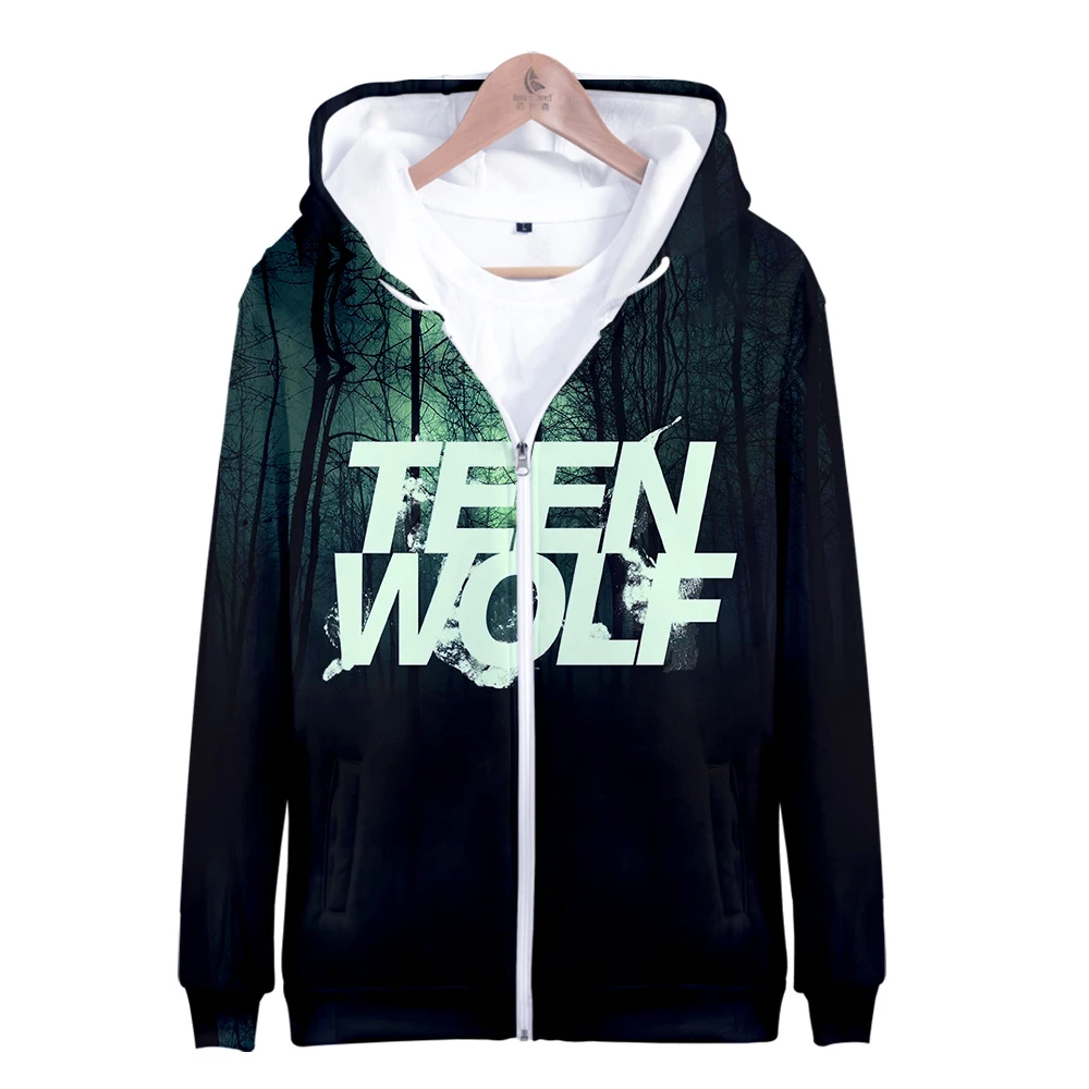 

Teen Wolf Science Fiction 3D Printed Zipper Hoodies Women/Men Long Sleeve Hooded Sweatshirt Harajuku Casual Streetwear Clothes