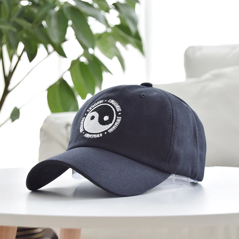 Men Women Baseball Cap Cotton Yin and Yang Gossip Embroidery Mac Miller Dad Hat Unisex Sport Hip Hop Adjustable Sun Caps CP0416 (14)