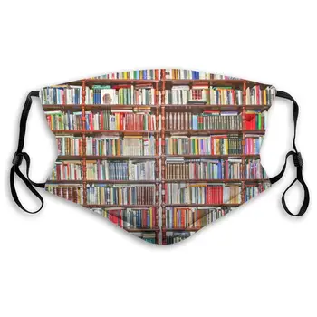 

Awesome Neat Bookshelf Washable Reusable Mask, Anti Dust Half Face Mouth Mask For Kids Teens Men Women With Adjustable Ear Loops