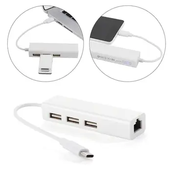 

Usb 3.1 Type-c Network Card Set Line 100 Megabytes Usbc2.03 Cable Drive Free Rj45 Port Type-c Nic Network Hub Extension I2H6