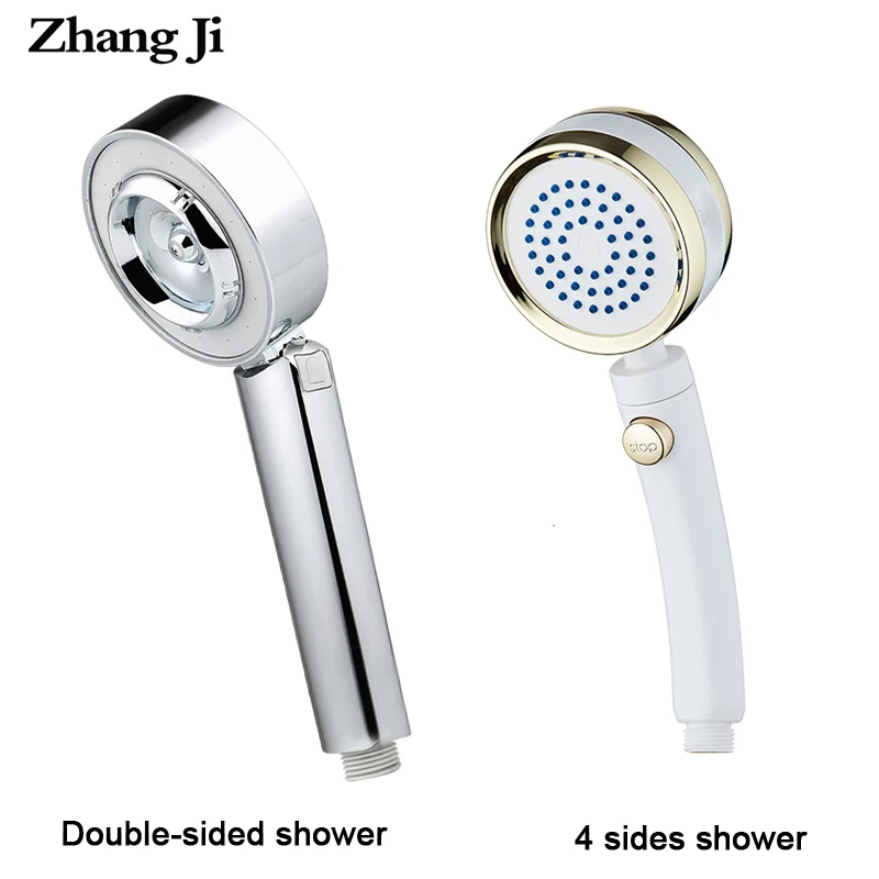 

Zhangji Double-sided and 4 Sides Handheld Showerhead Rain and Spray Mode Detachable Shower Sprayer Nozzle with Container
