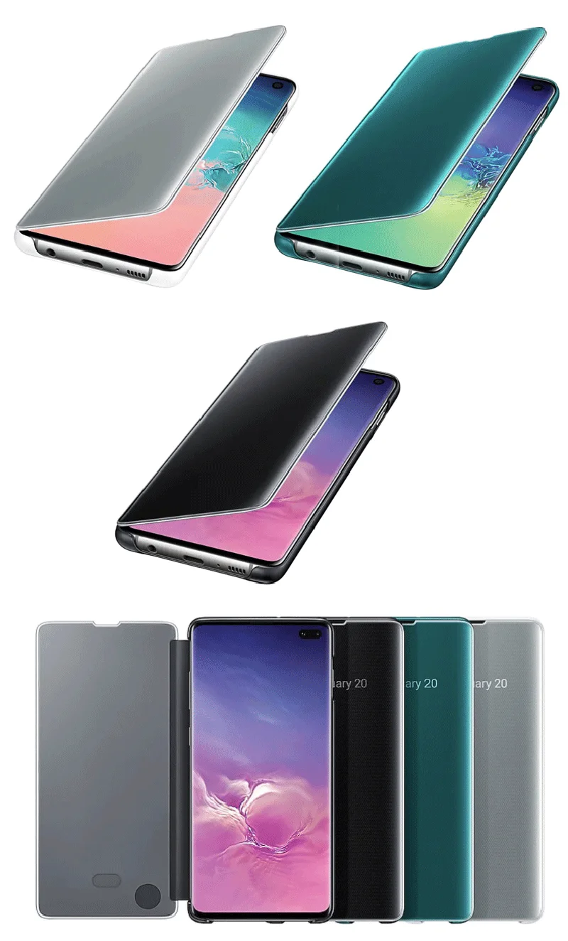 Samsung Mirro Прозрачный чехол для телефона для samsung GALAXY S10 S10E G9700 S10+ S10Plus аутентичный Тонкий флип-чехол