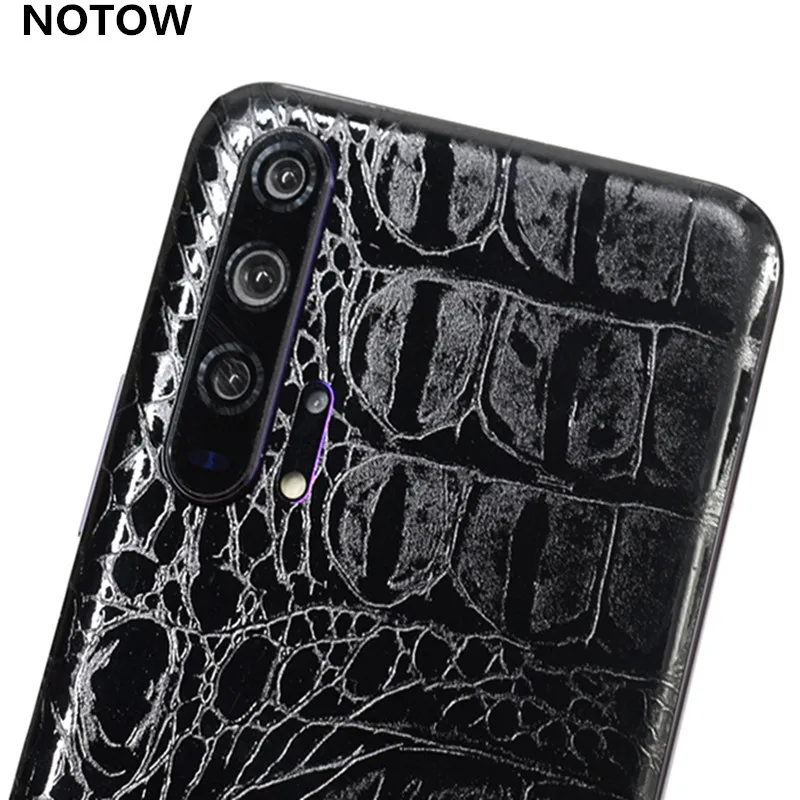 NOTOW из крокодиловой кожи ПВХ Стикеры Мобильный кожа змеи, зерно обратно пасты Защитная пленка для huawei honor 20/20pro/20i/10/10lite