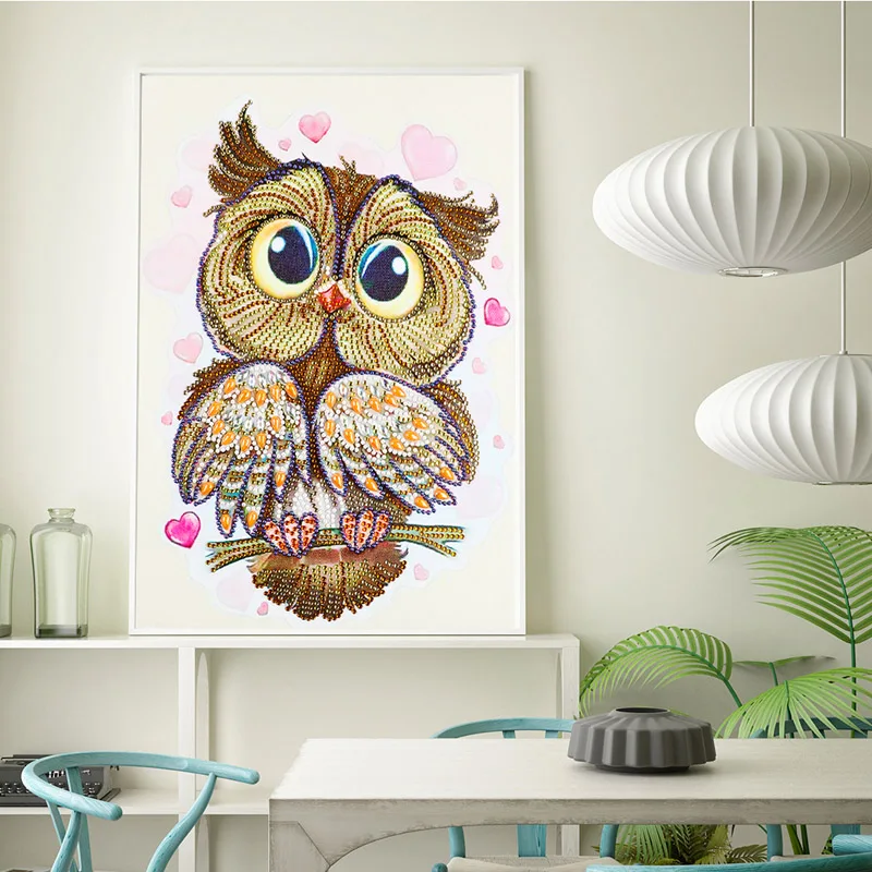 DIY 5D Diamond Painting Owl Cartoon Animal Embroidery Art Dotz Gem Paint Bead Crystal Drill Craft Puzzles Picture Kits for Kids (3)