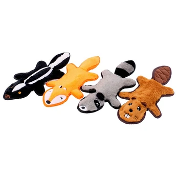 

Dog Squeaky Toys No Stuffing Crinkle Dog Toys Durable Dog Chew Toys Plush Cute Animals Natural Puppy Toys For Teething Newest