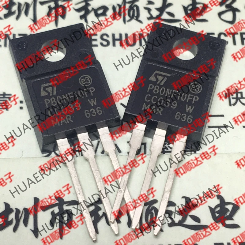 5 шт., новые оригинальные кнопки STP80NF10FP TO-220F 100V 80A