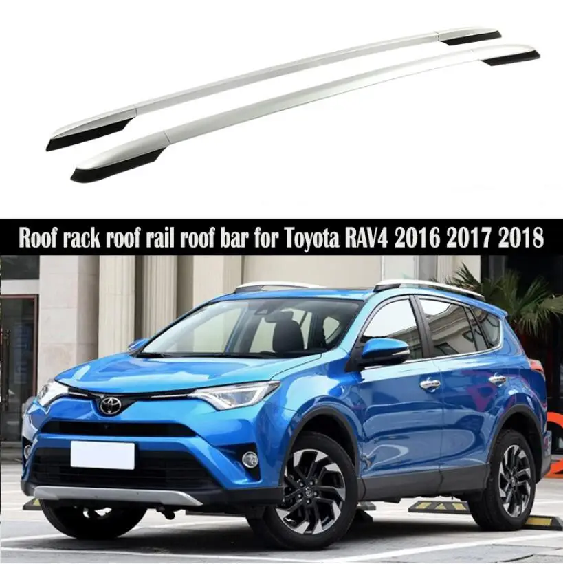 Для Toyota RAV4- OEM стиль Багажник На Крышу барная стойка для багажа Топ поперечные стойки железнодорожные коробки алюминиевый сплав