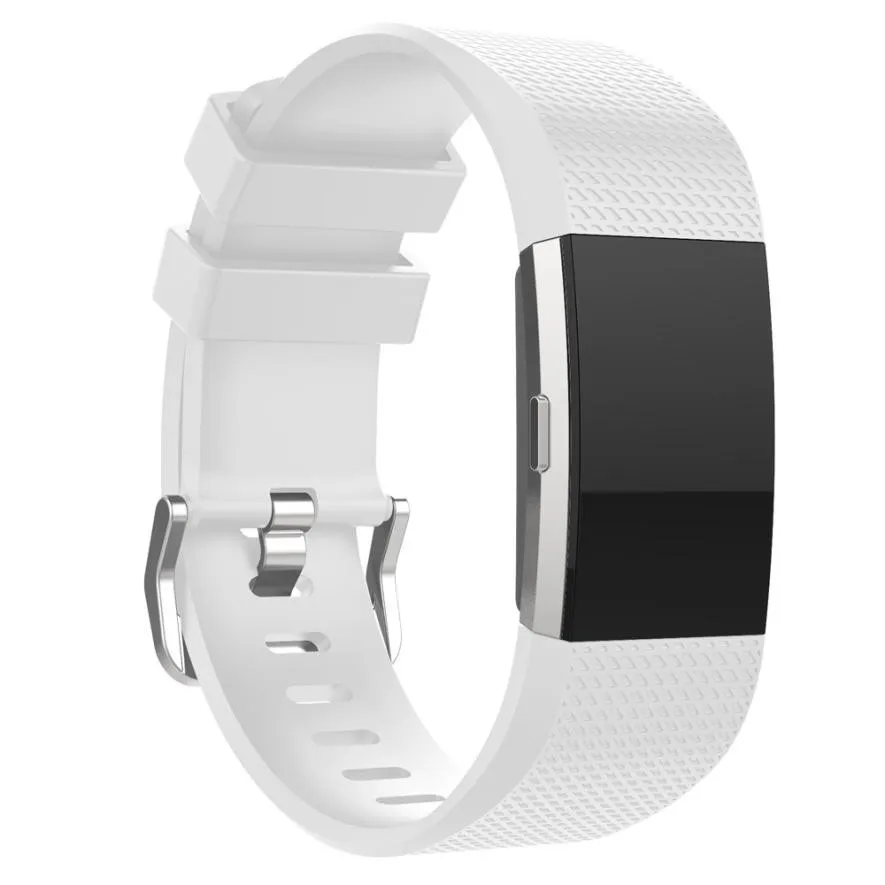 white Ремешок для браслета FitBit Charge 2 браслет Мягкие силиконовые часы ремешок на запястье Charge2 Замена сердечного ритма Смарт - Цвет ремешка: white