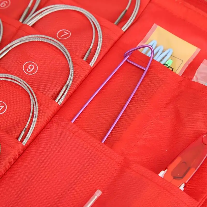 33 пары нержавеющей круговой спицы для вязания крючком швейный свитер спицы костюм Алюминиевый Вязание DIY Швейные Инструменты для вязания