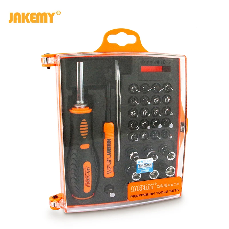 34 in 1 set of maintenance tools for mobile tablet computers with combined screwdrivers With High Quality Orange