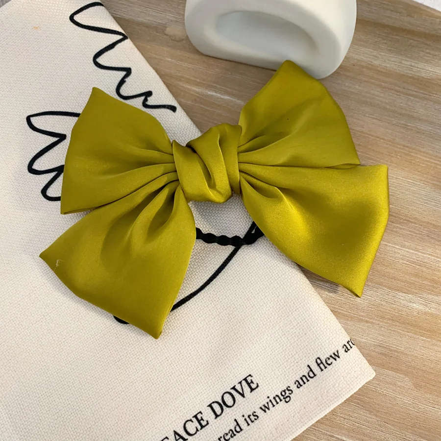 headbands for women New Fashion Girls Hair Clip Big Bows Hair Ribbon Trendy Ladies Satin Hair Clip Girl Ponytail Cute Barrette Hair Accessories banana hair clips Hair Accessories