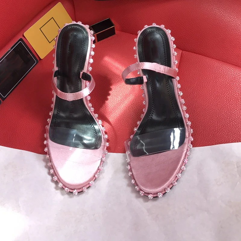 2021 летние Роскошные Брендовые женские сандалии на высоком каблуке с открытым