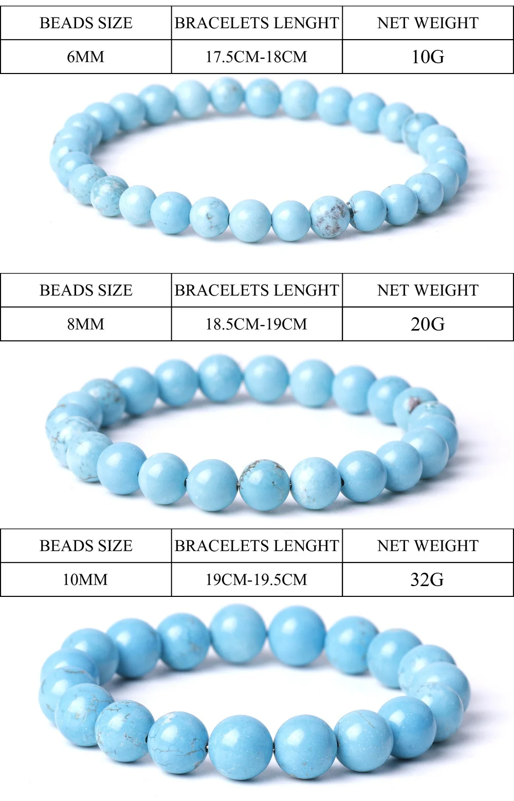 Natural Stone 6mm 8mm 10mm Kallaite Bead Bracelet Yoga Chakra Healing Friend Bracelets Women Men Jewelry