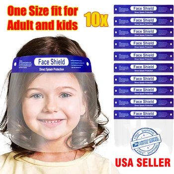 

New Back To School Face Sheilds Plastic Ship From Texas USA Stock Available Full Transparent Protection Adjustable Size Reusable