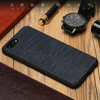 

Luxury Genuine Leather Phone case For HUAWEI Nova 2S Lizard texture Soft shell all-inclusive cases For P10 V9 Mate 9 10 Pro