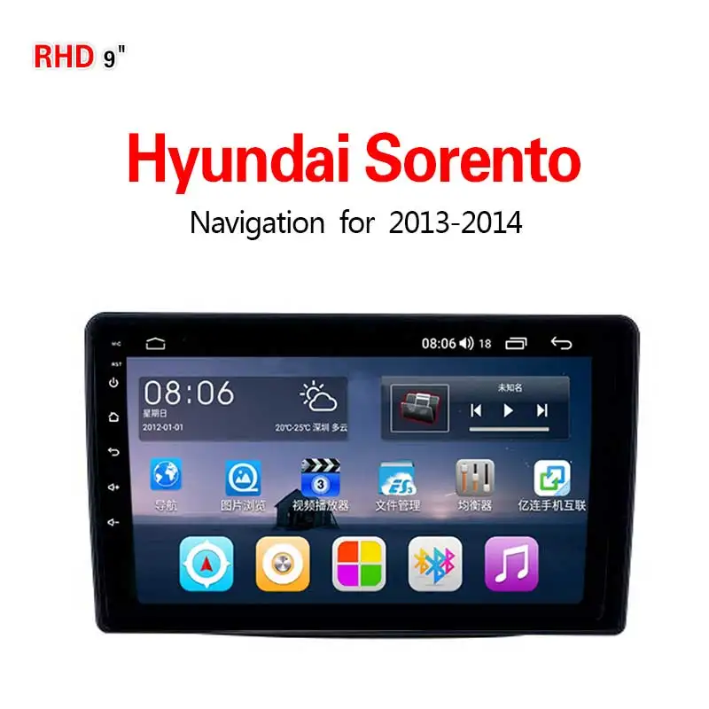 4G8core4G64G Lionet gps-навигатор для автомобиля hyundai Sorento 2013- 9 дюймов RH2032X - Размер экрана, дюймов: 4G8core4G64G