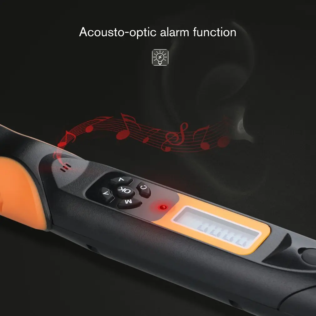 3/8" LCD Digital Torque Wrench with Buzzer and LED Flash Notification Accurate To 2% CW& 2.5% CCW with Communication