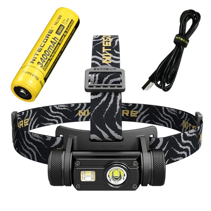 HC65 NL1834 NITECORE HC65 USB Перезаряжаемый налобный фонарь CREE XM-L2 U2 max 1000 люмен дальность луча 110 м наружная фара для велосипеда - Испускаемый цвет: HC65 NL1834