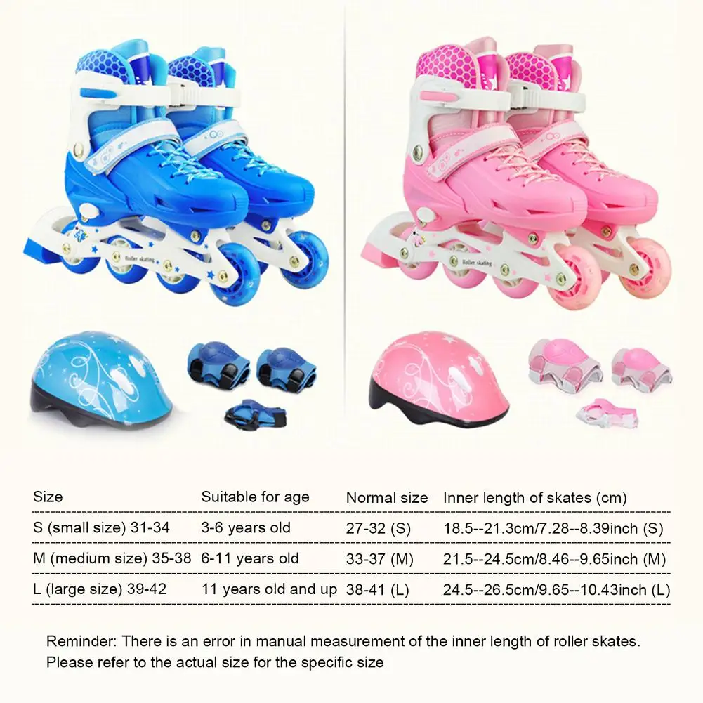 Beginner Inline Skates Adjustable Roller Skates Gift For Kids Training With 8 Illuminating Wheels Roller Skates Roller Sneaker