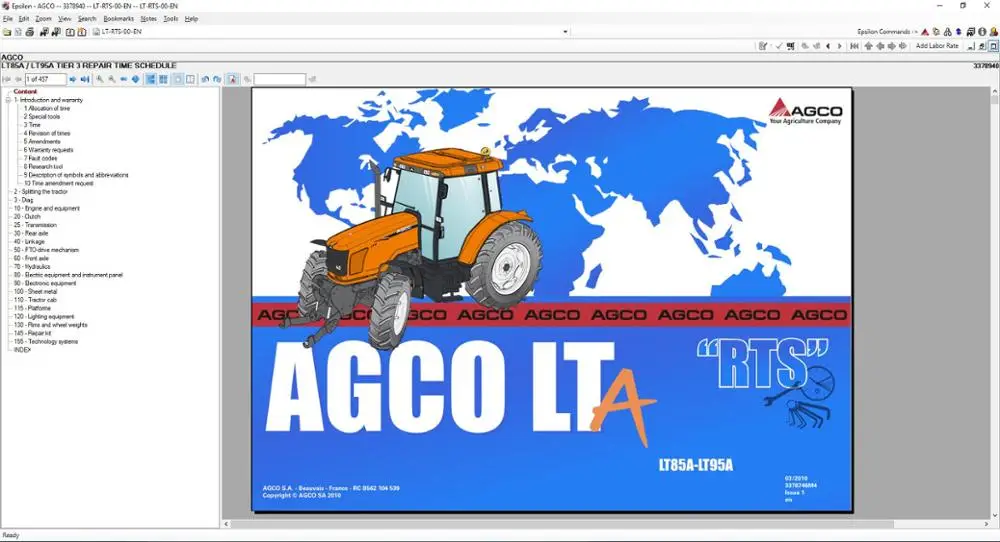 

AGCO Parts Catalog & Workshop 2022 NA+UK