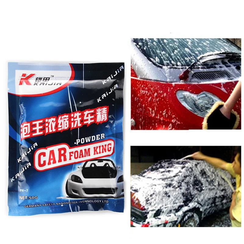 1Pcs Powder Car Wash Shampoo Universal Cleaning Car Shampoo Multifunctional Cleaning Tools Car Soap Powder Car Windshield