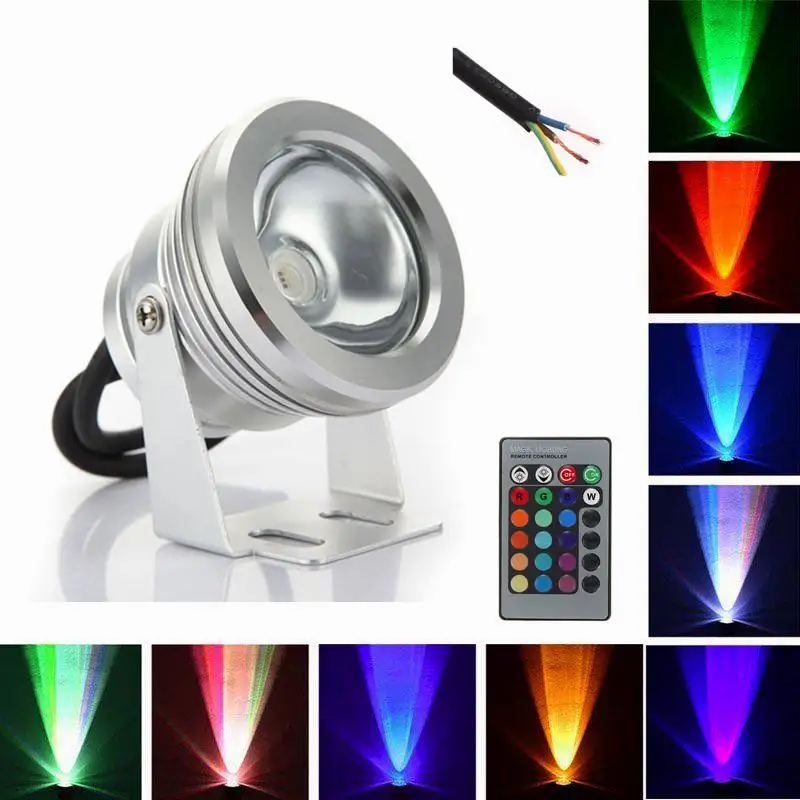 10 Вт Светодиодный прожектор RGB светодиодный свет водонепроницаемый IP68 Наружное освещение фонтан Focos Светодиодный лампа Piscina свет