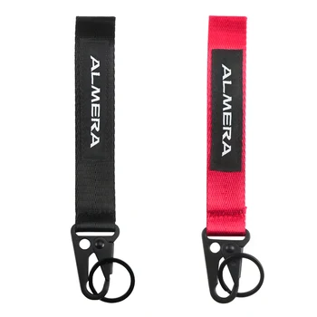 

High quality Ribbon Webbing Car key ring Nylon Webbing Keychain with hawk buckle key ring for Nissan ALMERA car Accessories