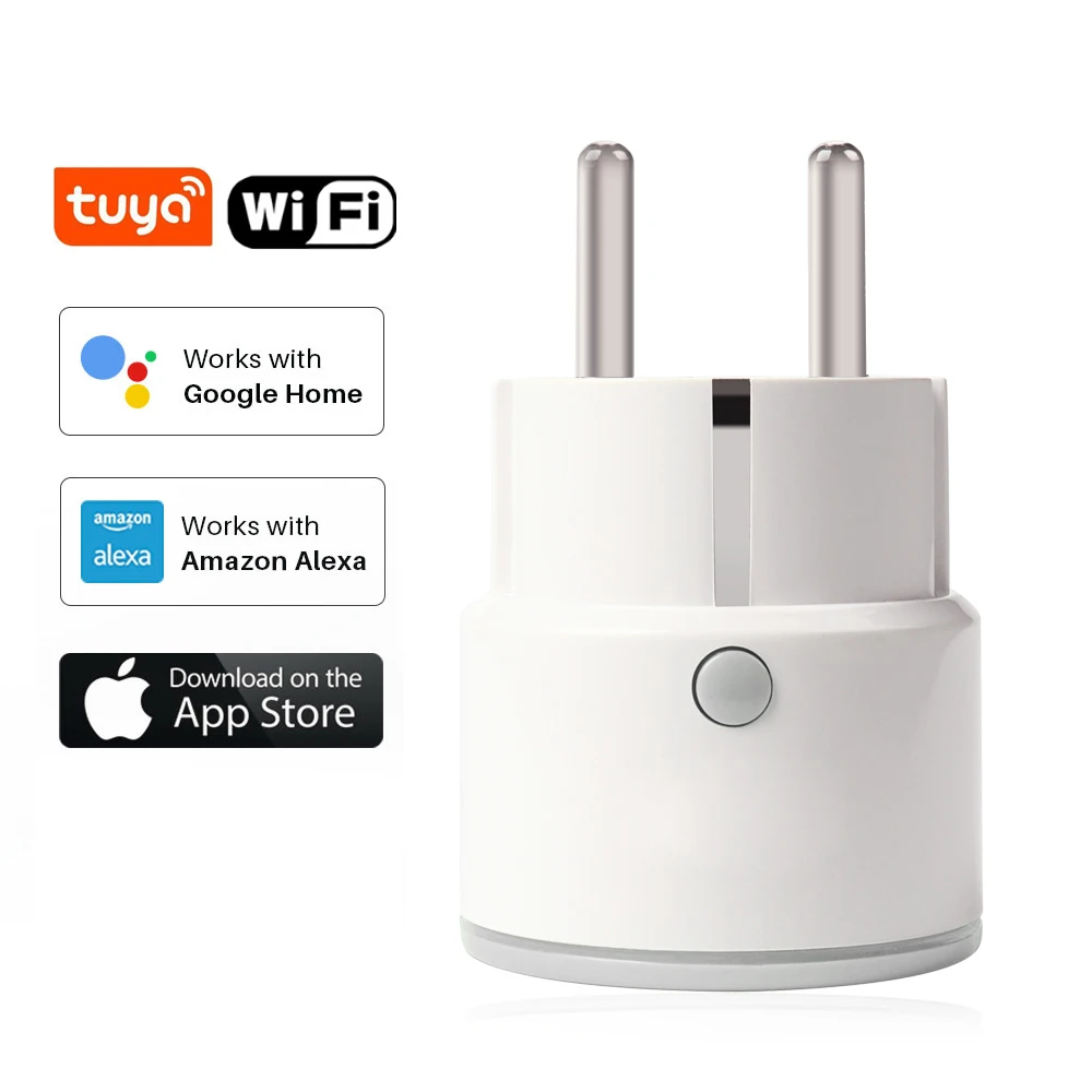 Tuya Smart Life App Smart Plug Wifi Smart Socket EU Plug Support Echo Alexa Google Assistant