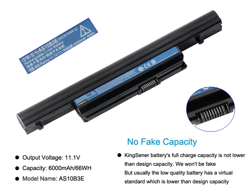 Kingsener Nova As10b3e Bateria do Portátil para Acer Aspire 3820 t 4820 5553g 5625g 5625g 5745g 5820 5820g 5820 t As10b75 As10b71 As10b7e Baterias p/ laptop - Imagem 2